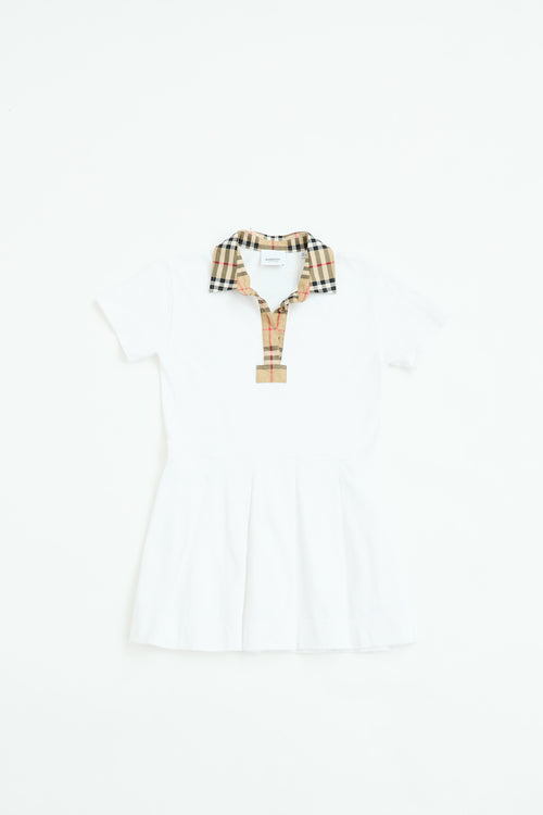 Burberry Kids Cotton Pleated Polo Dress