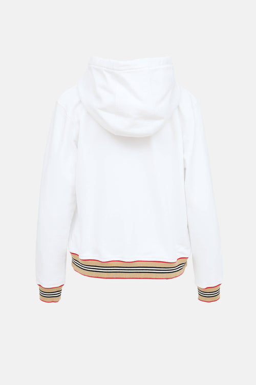 Burberry Logo Zip Up Hoodie