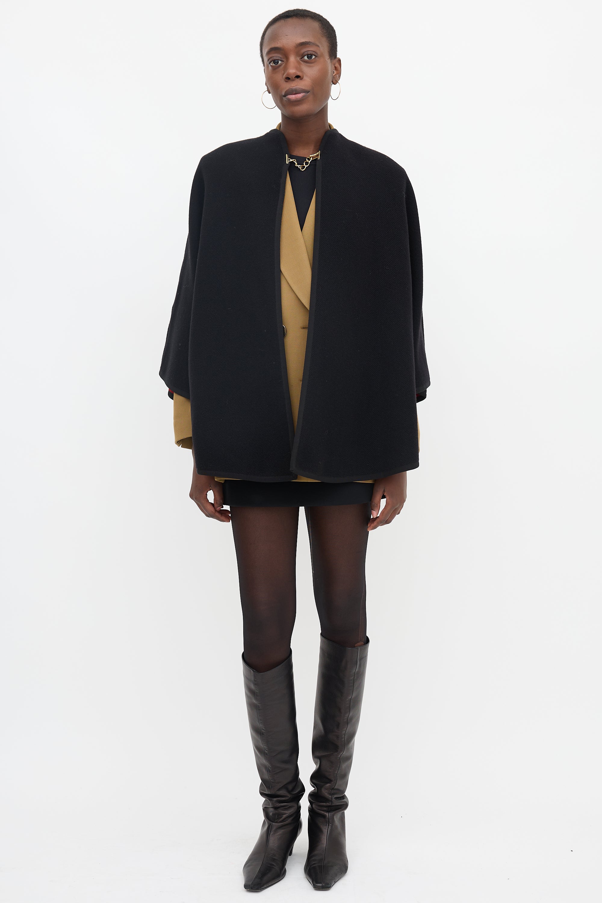Burberry Wool Embellished Cape