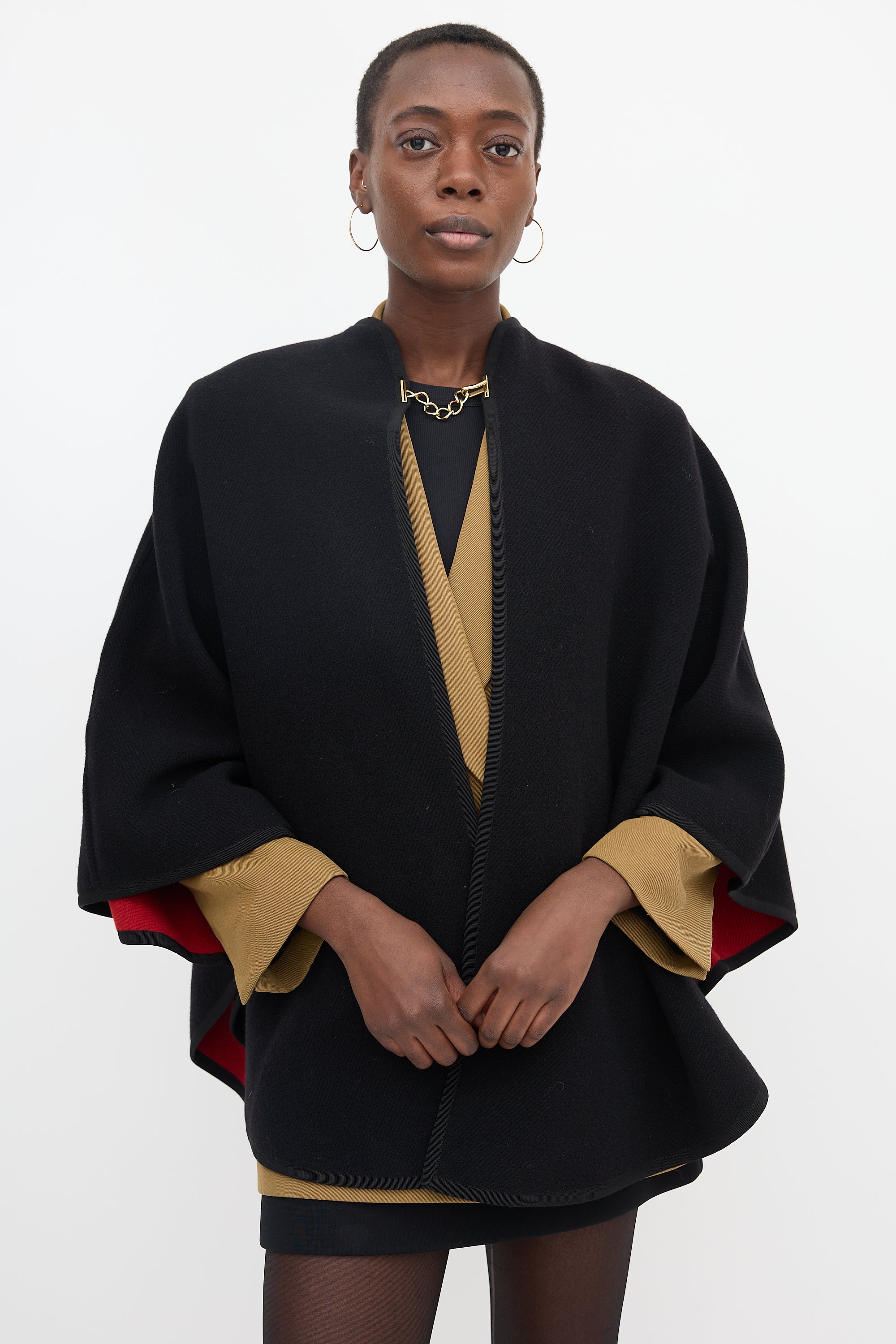 Burberry Wool Embellished Cape