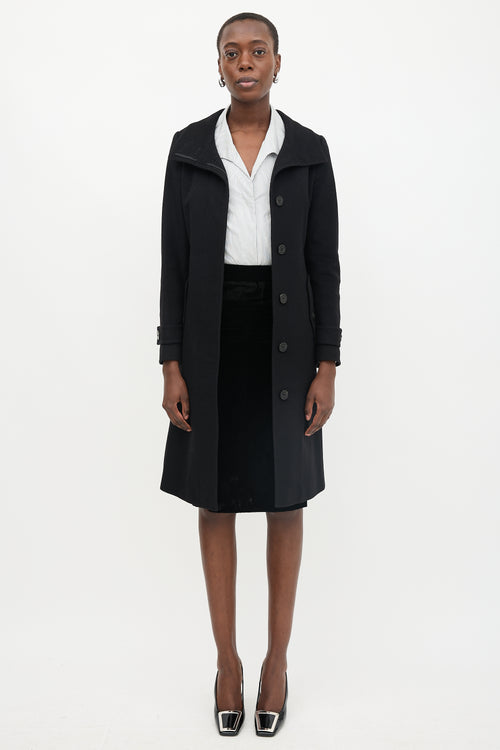Burberry Wool Concealed Button Coat