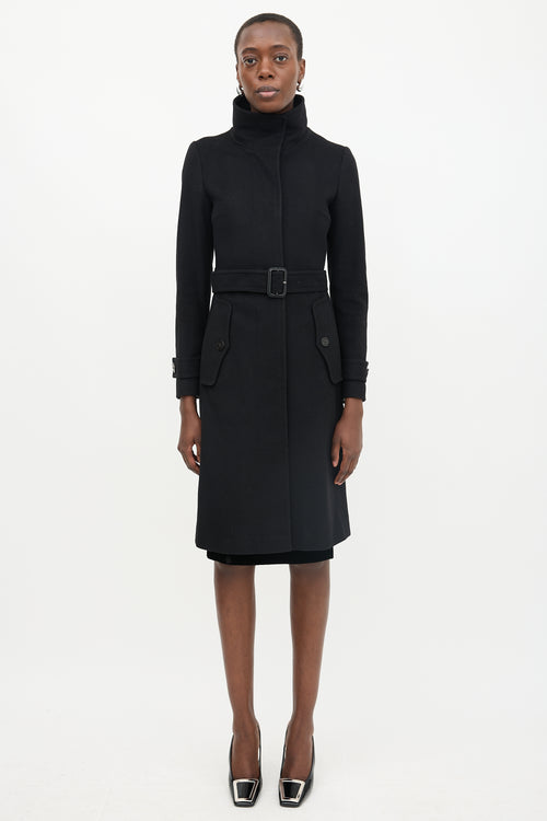 Burberry Wool Concealed Button Coat