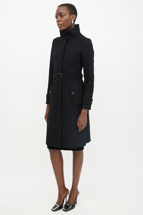 Burberry Wool Concealed Button Coat