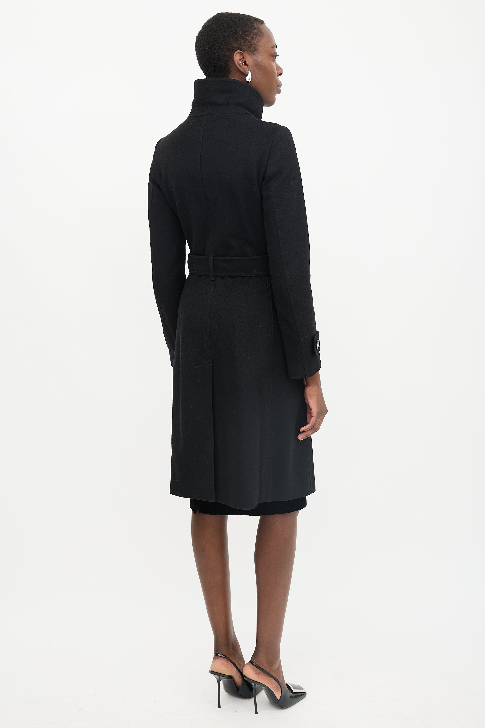 Burberry Wool Concealed Button Coat