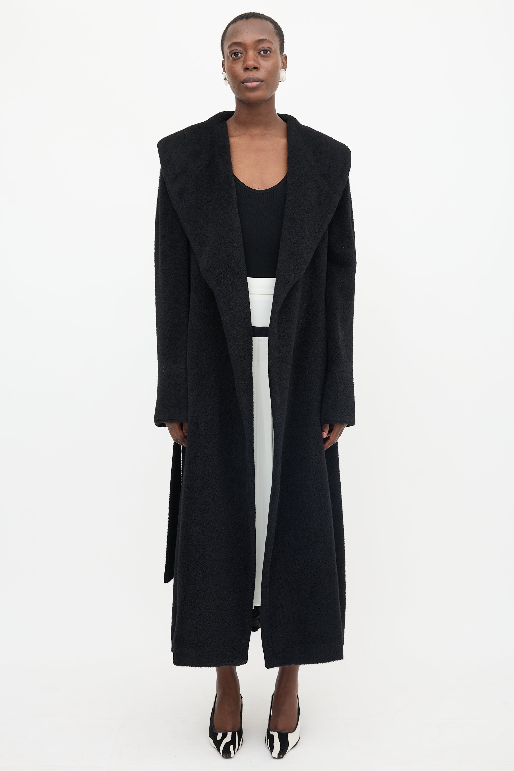 Burberry Wool Shawl Belted Coat