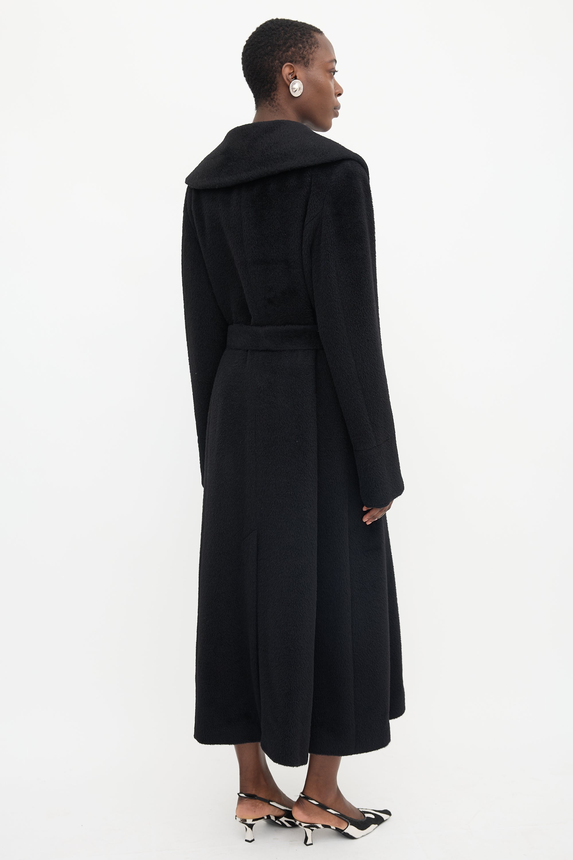 Burberry Wool Shawl Belted Coat
