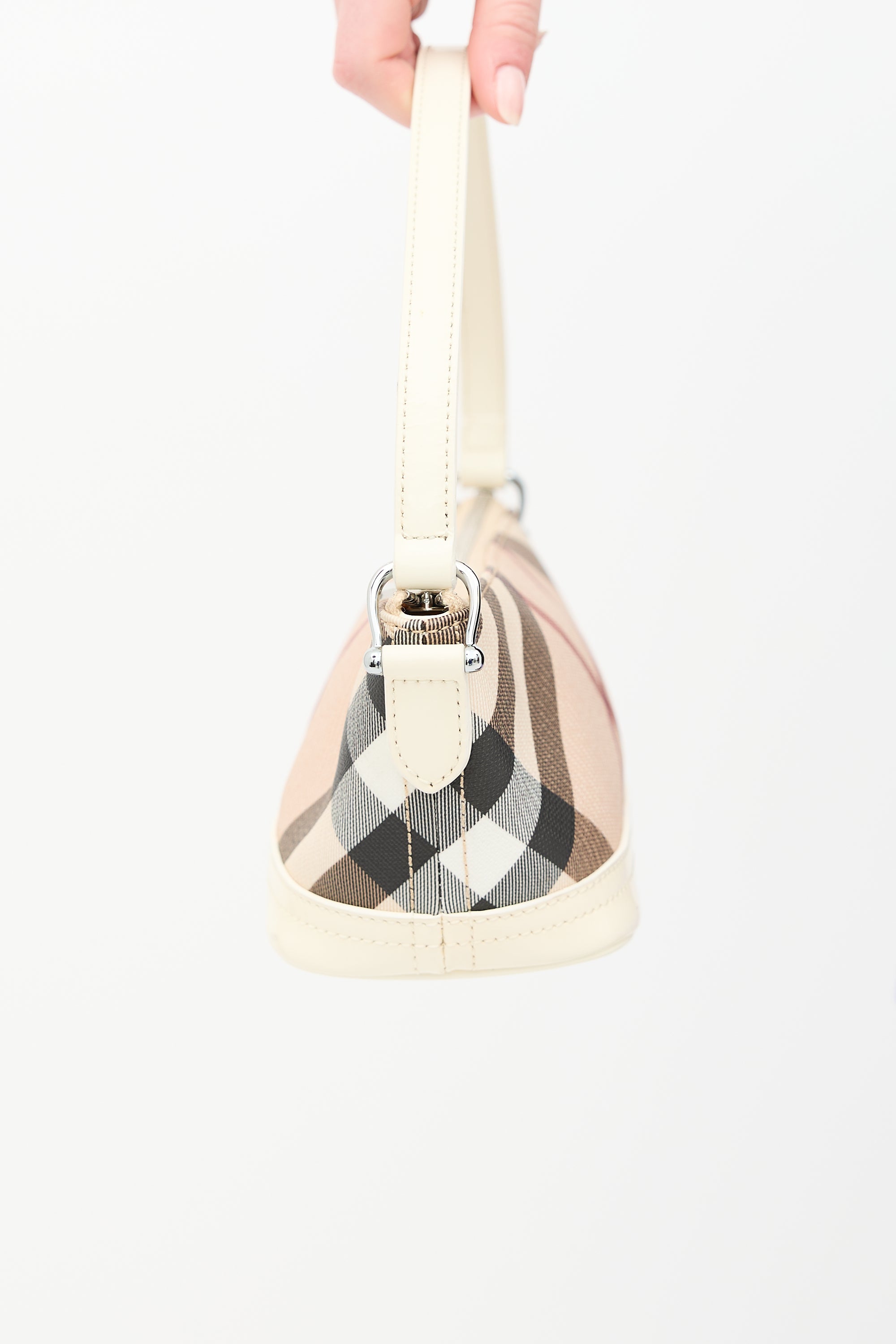 Burberry Leather Super Nova Check Bag