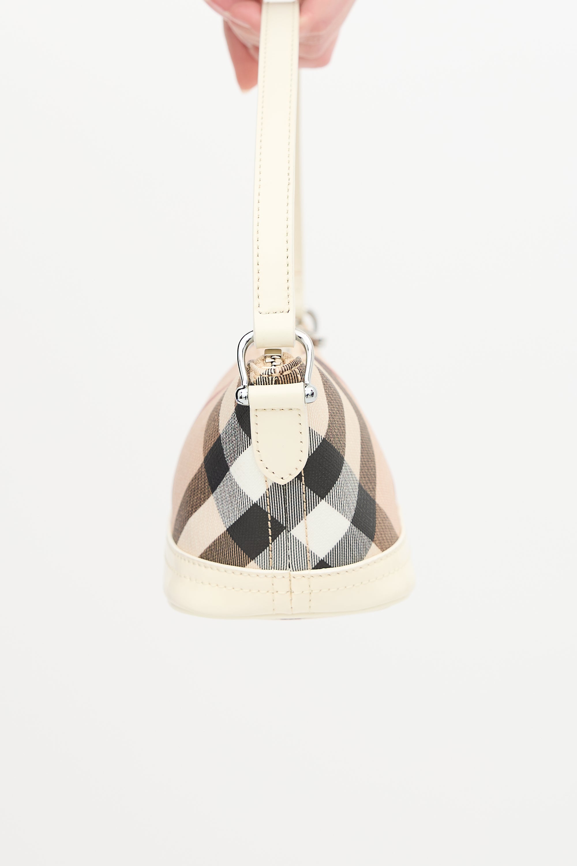 Burberry Leather Super Nova Check Bag