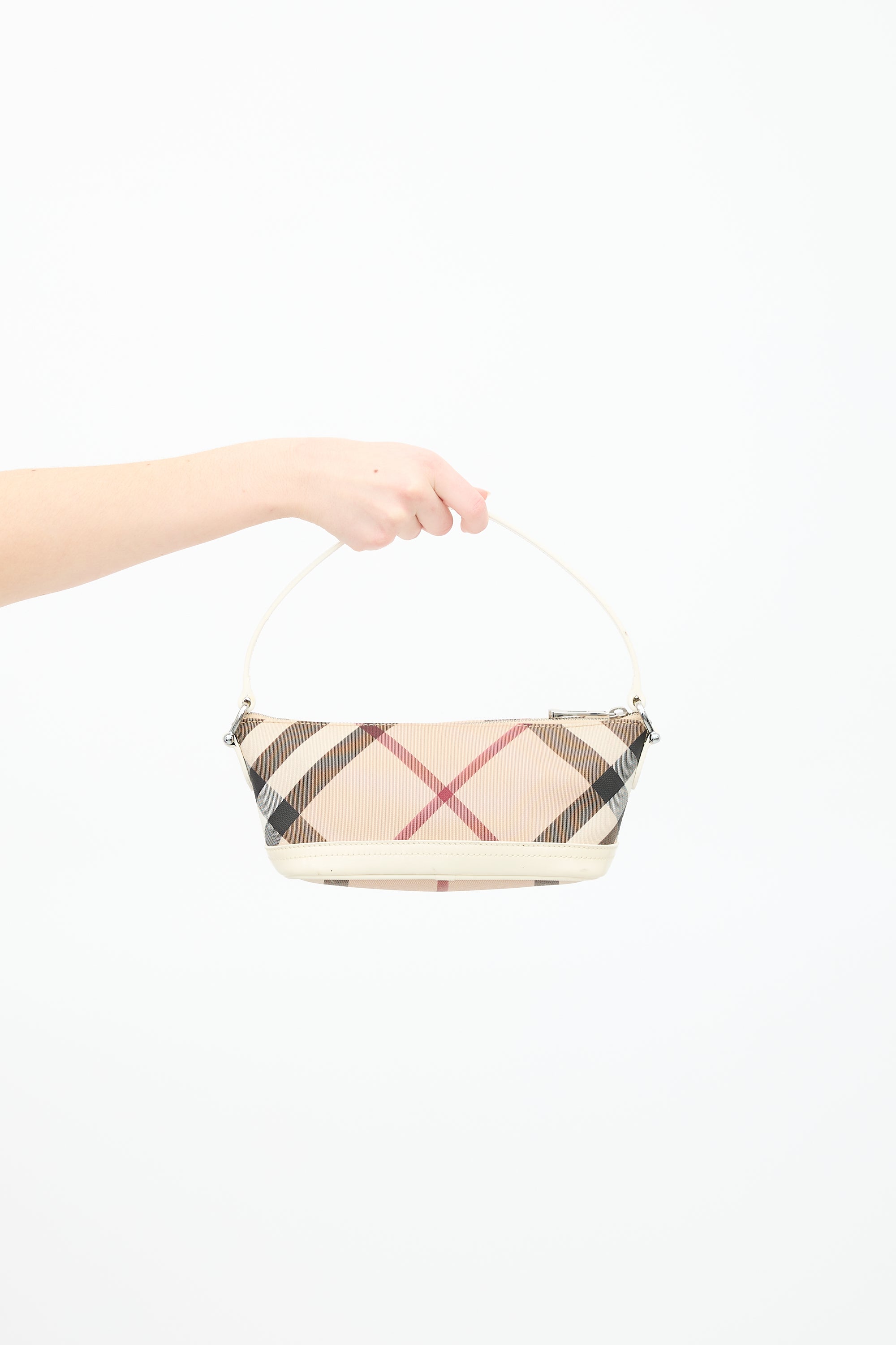 Burberry Leather Super Nova Check Bag
