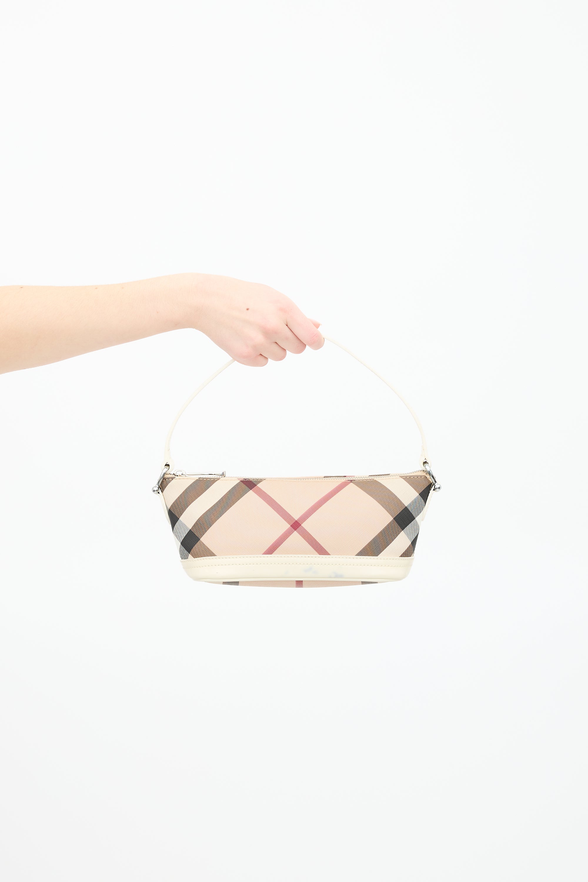Burberry Leather Super Nova Check Bag