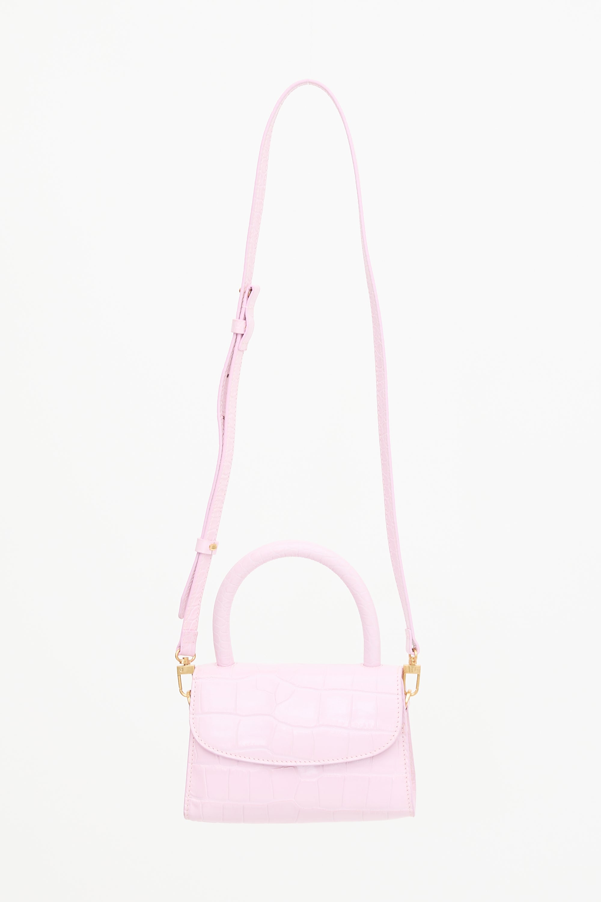 By Far Embossed Leather Mini Bag