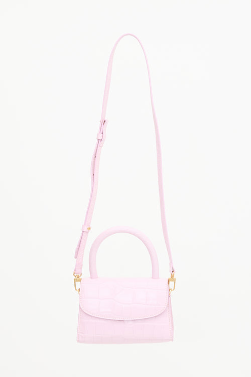By Far Embossed Leather Mini Bag