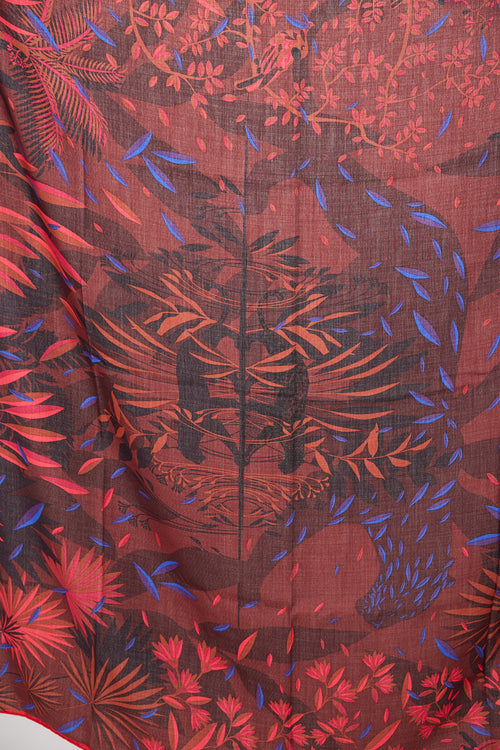 Cartier Cashmere & Silk Floral Scarf