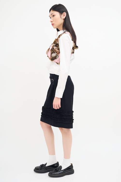 Comme des Garçons SS 2024 Brown & Pink Baroque Top