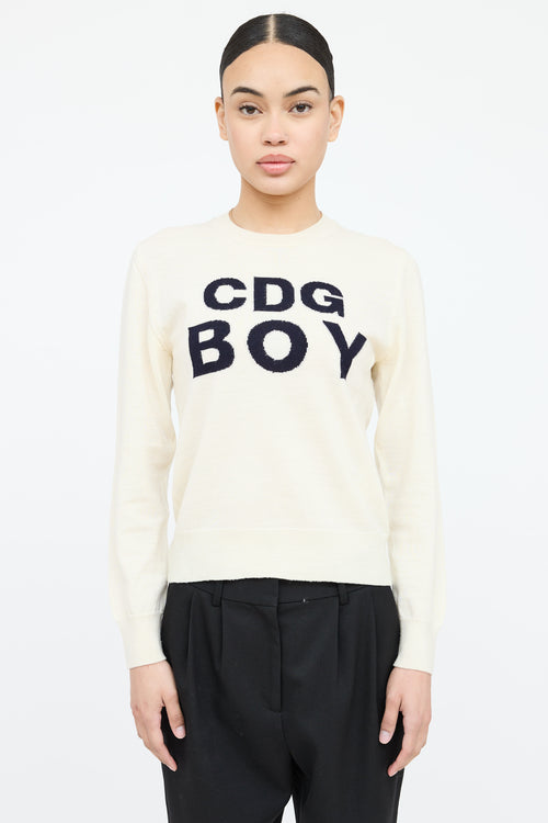 Shirt Logo Knit Sweater