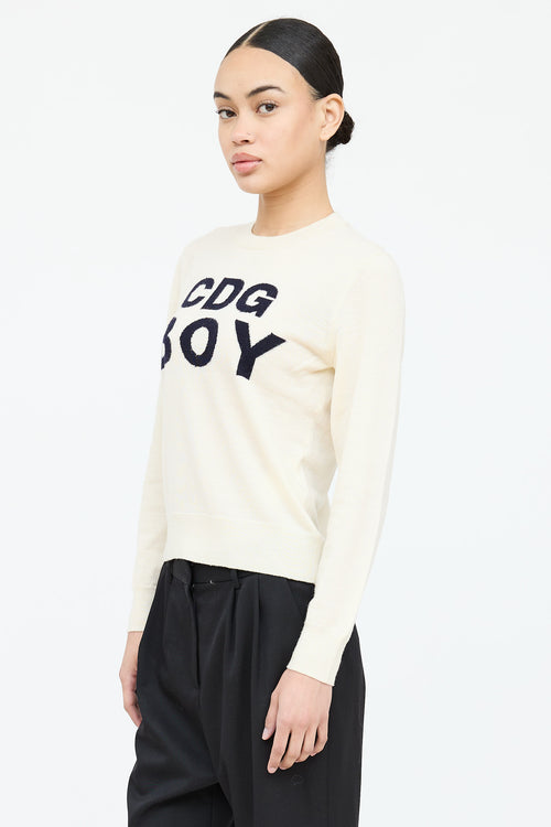 Shirt Logo Knit Sweater