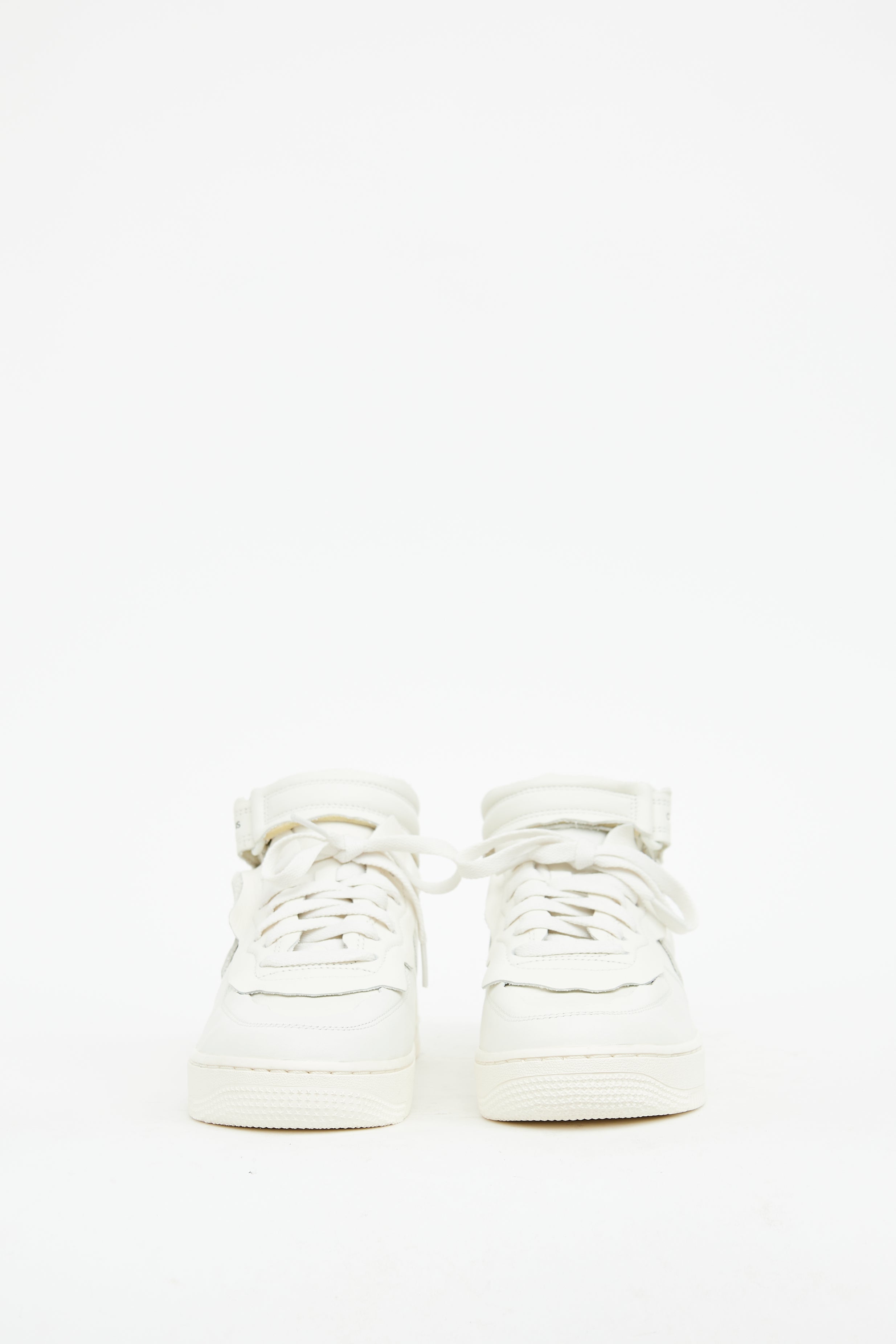 Comme des Garçons x Nike White Leather Air Force 1 Sneaker