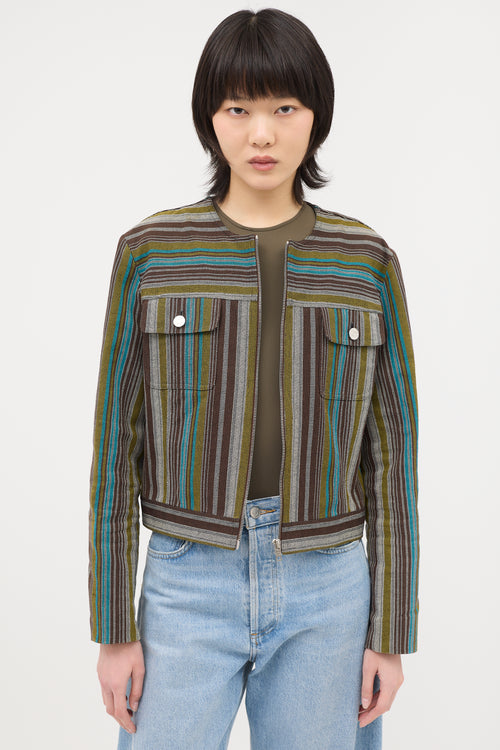 Celine 2000s Jacquard Stripe Jacket