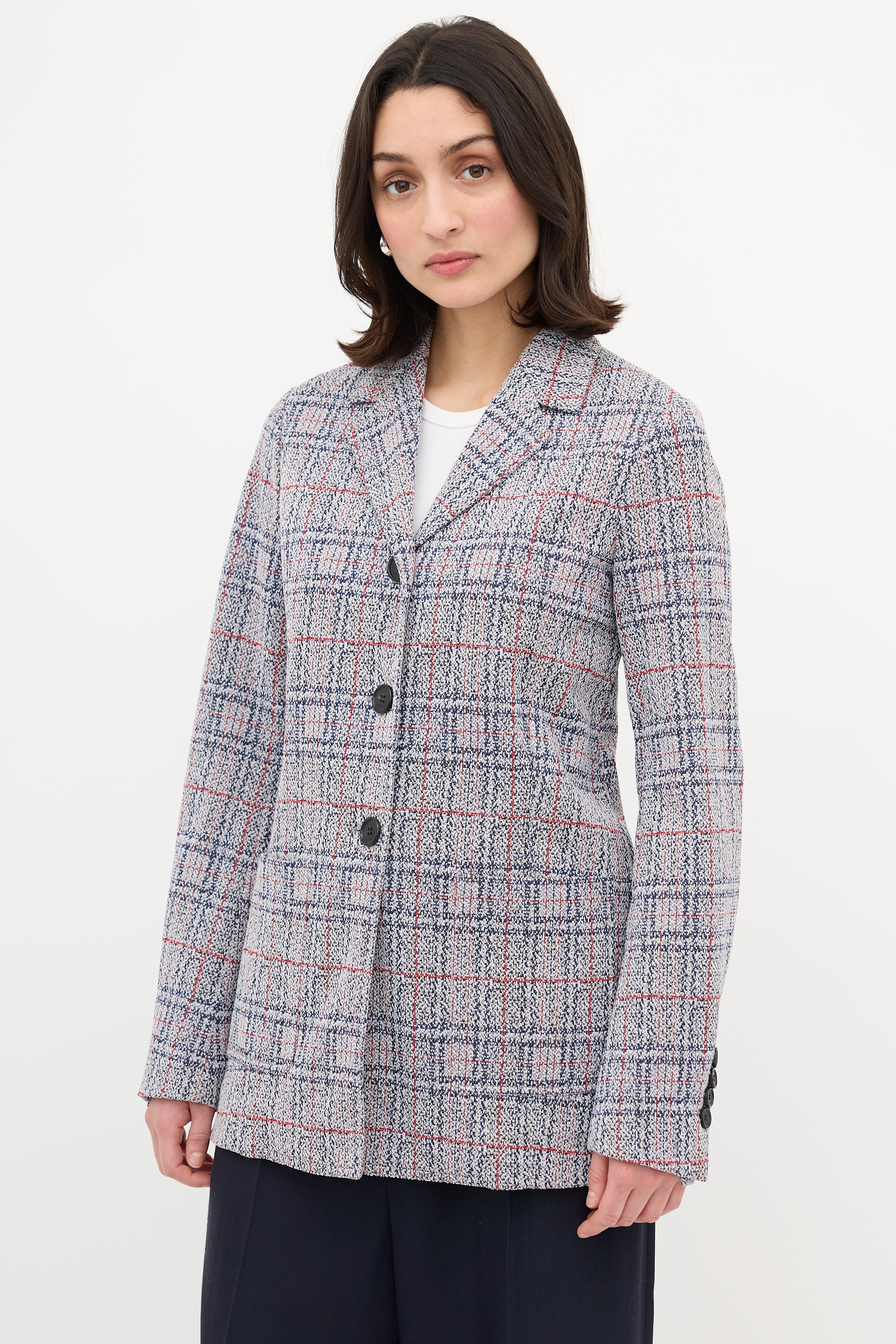 Celine Plaid Jacket