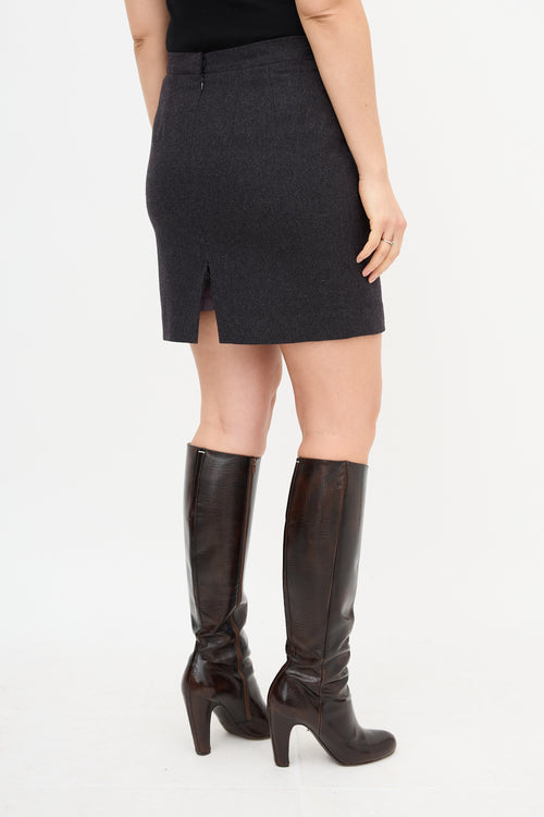 Celine Vintage Wool Chain Link Skirt