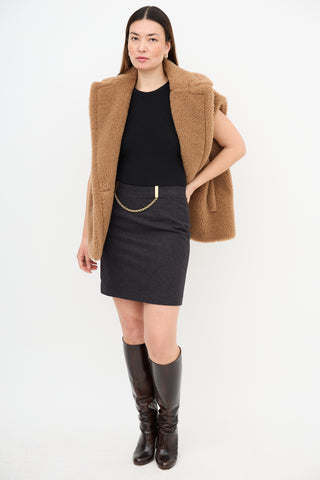 Celine Vintage Wool Chain Link Skirt