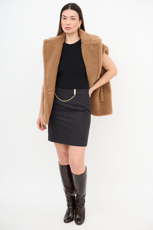 Celine Vintage Wool Chain Link Skirt