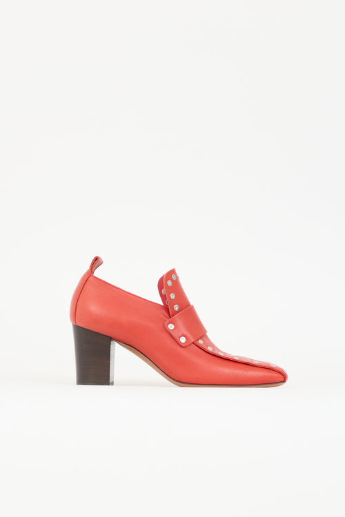 Celine Leather Studded Pump