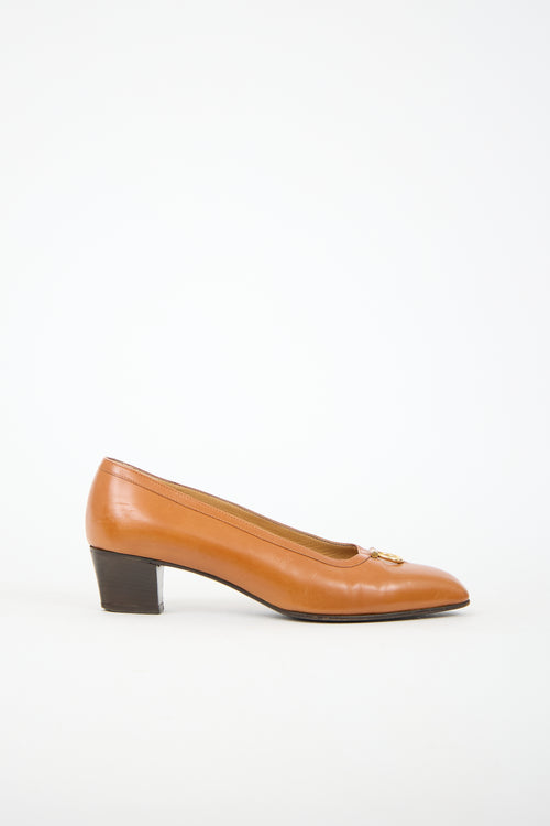 Celine 1990s Leather Pump
