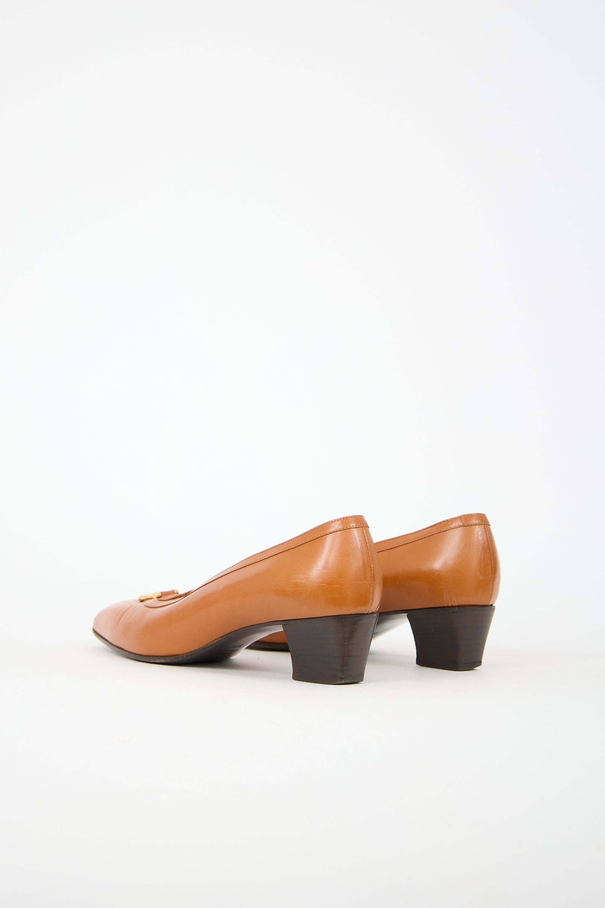 Celine 1990s Leather Pump
