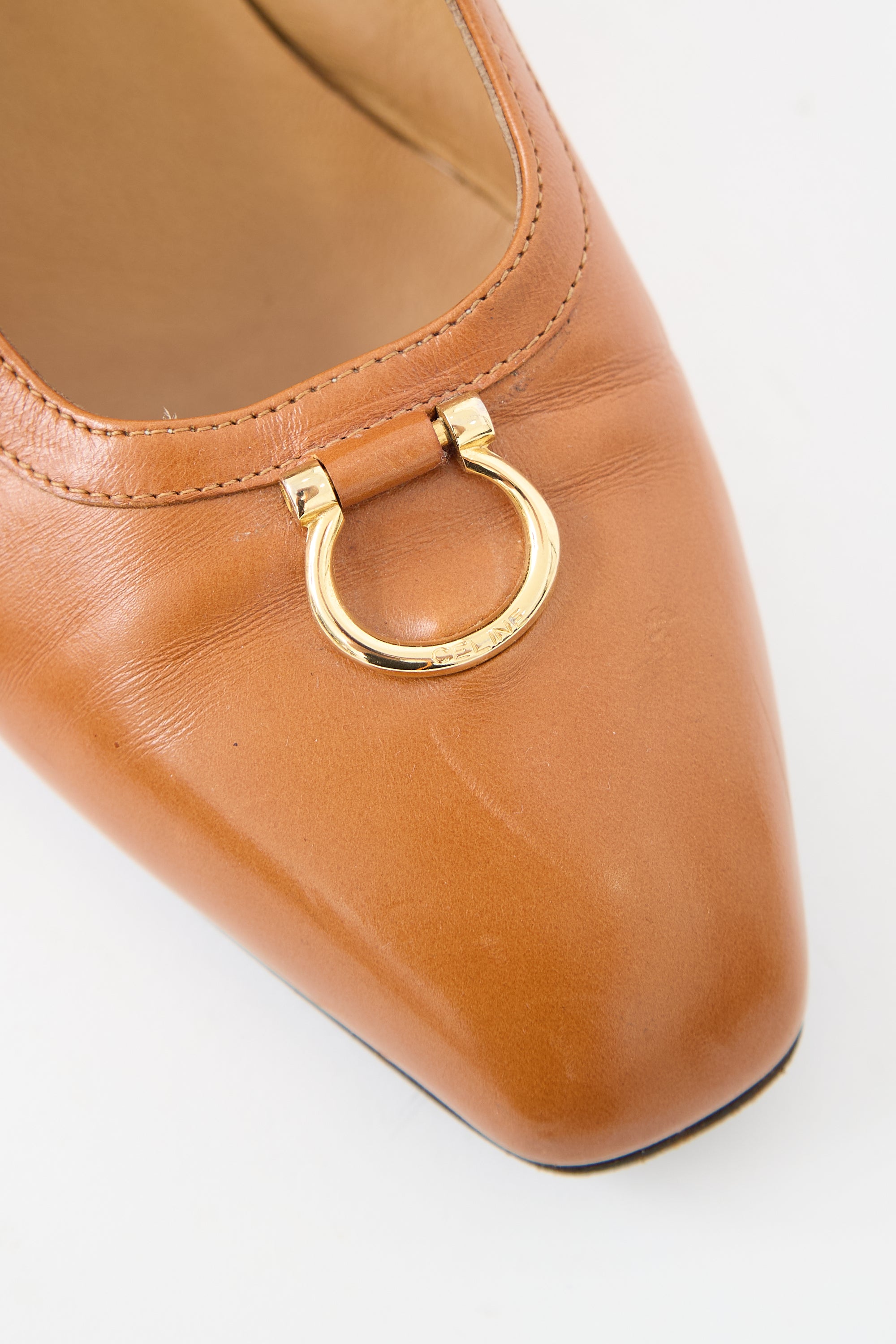 Celine 1990s Leather Pump