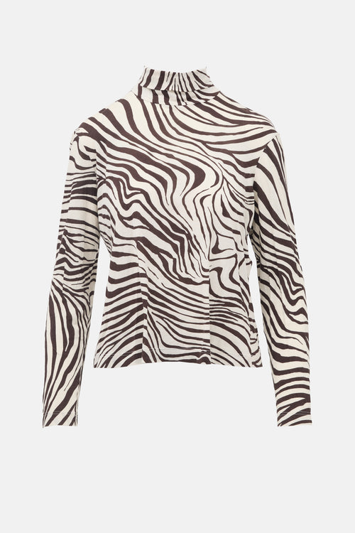 Celine Silk Patterned Top
