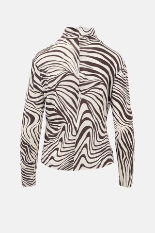 Celine Silk Patterned Top