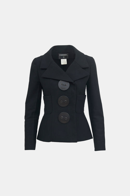 Chanel FW 2002 Wool Button Jacket