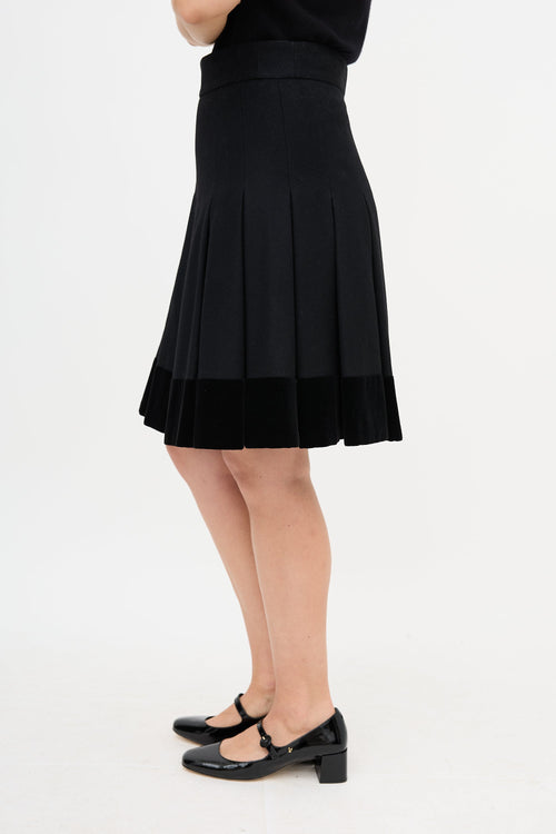 Chanel Pre-Fall 2014 Wool Pleated Skirt