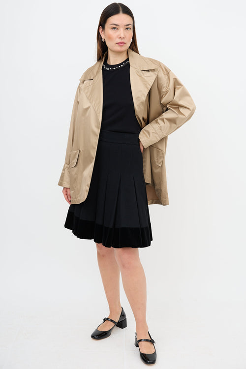 Chanel Pre-Fall 2014 Wool Pleated Skirt