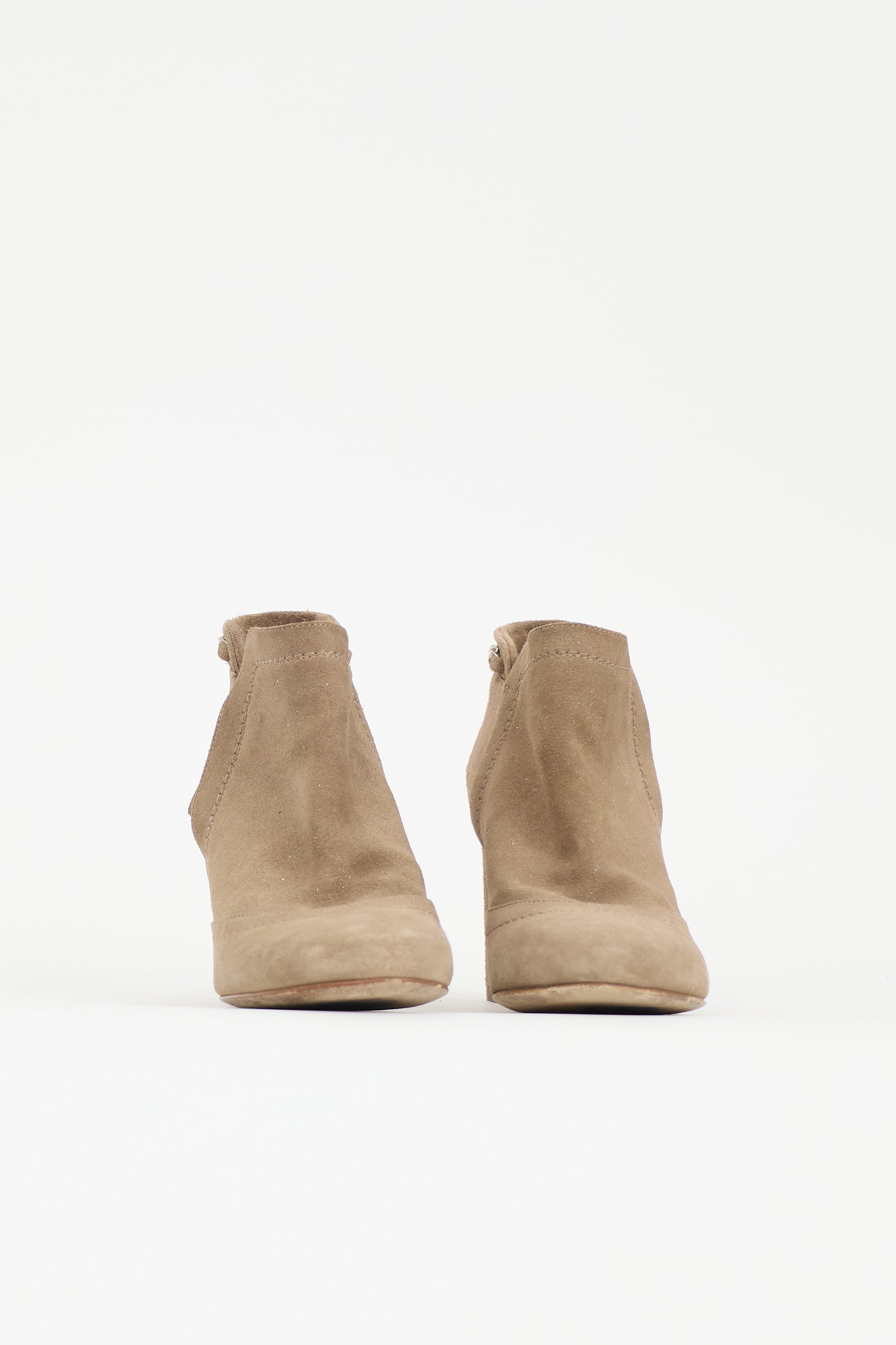 Chanel Suede Glitter CC Boot