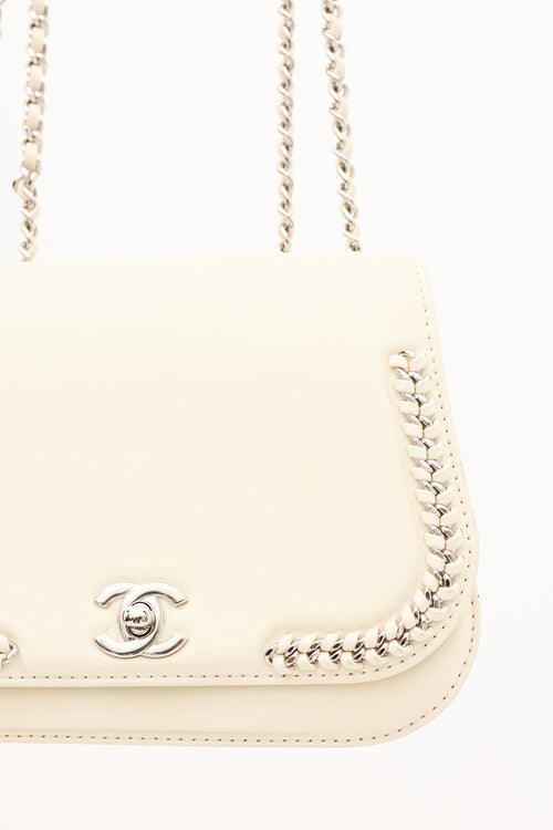 Chanel 2017 Cream Leather Braided Chic Flap Bag
