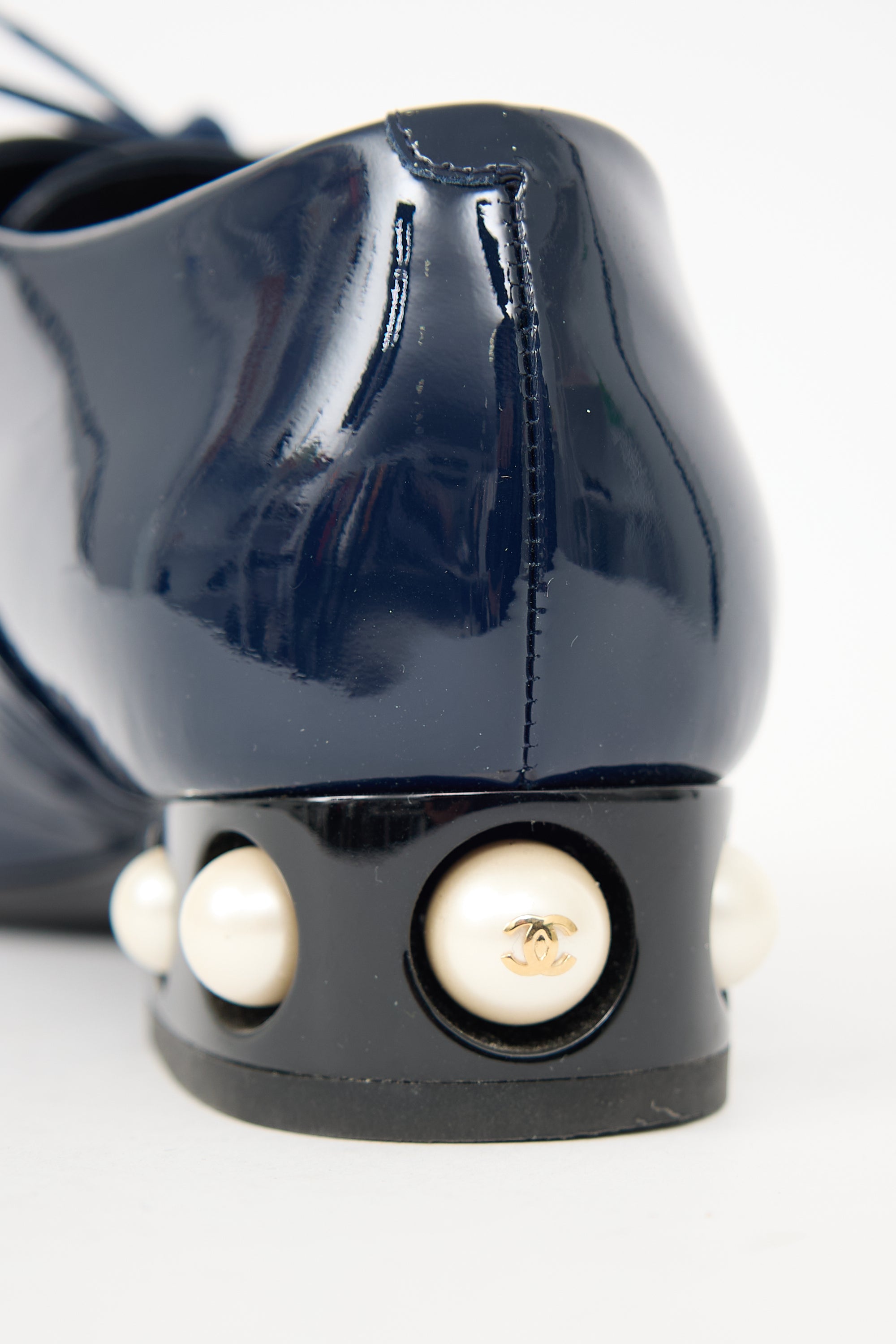 Chanel Patent CC Pearl Oxford