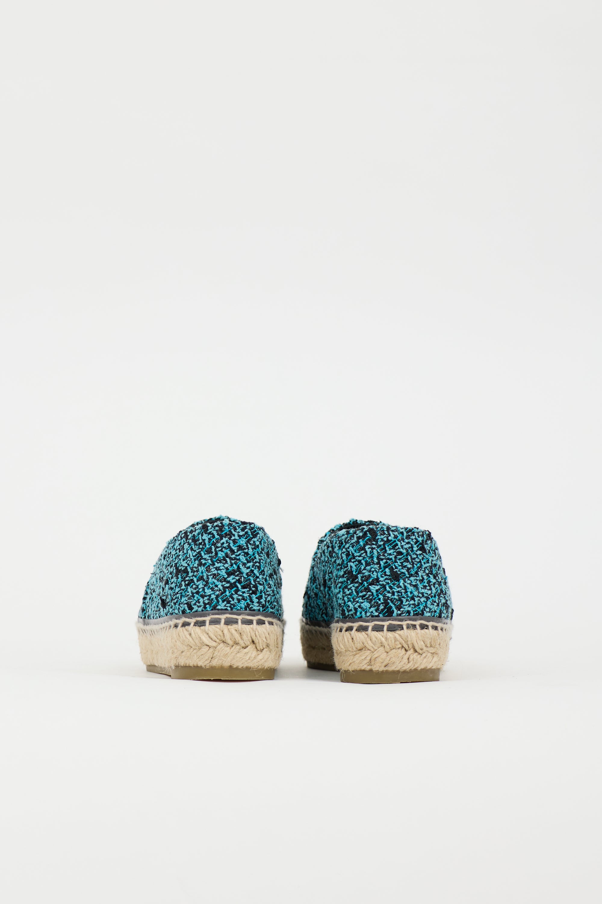 Chanel Tweed CC Espadrille Flat