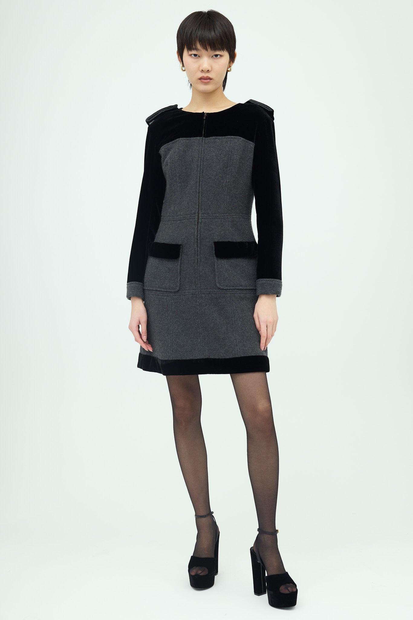 Chanel Velvet & Cashmere Dress
