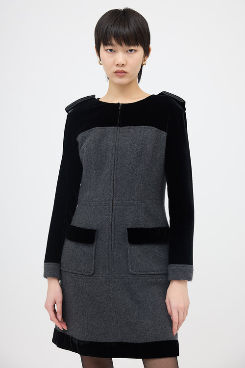 Chanel Velvet & Cashmere Dress