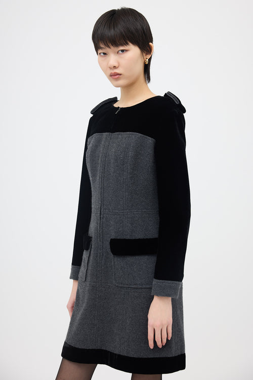 Chanel Velvet & Cashmere Dress
