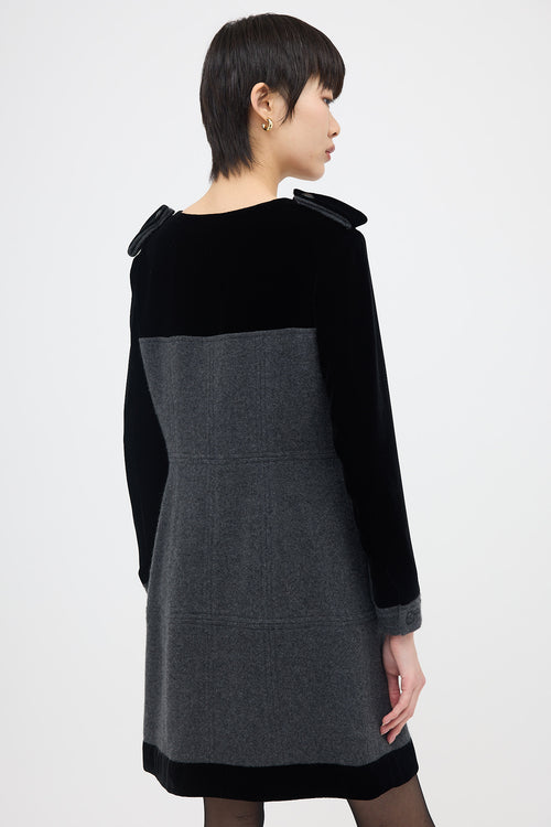 Chanel Velvet & Cashmere Dress