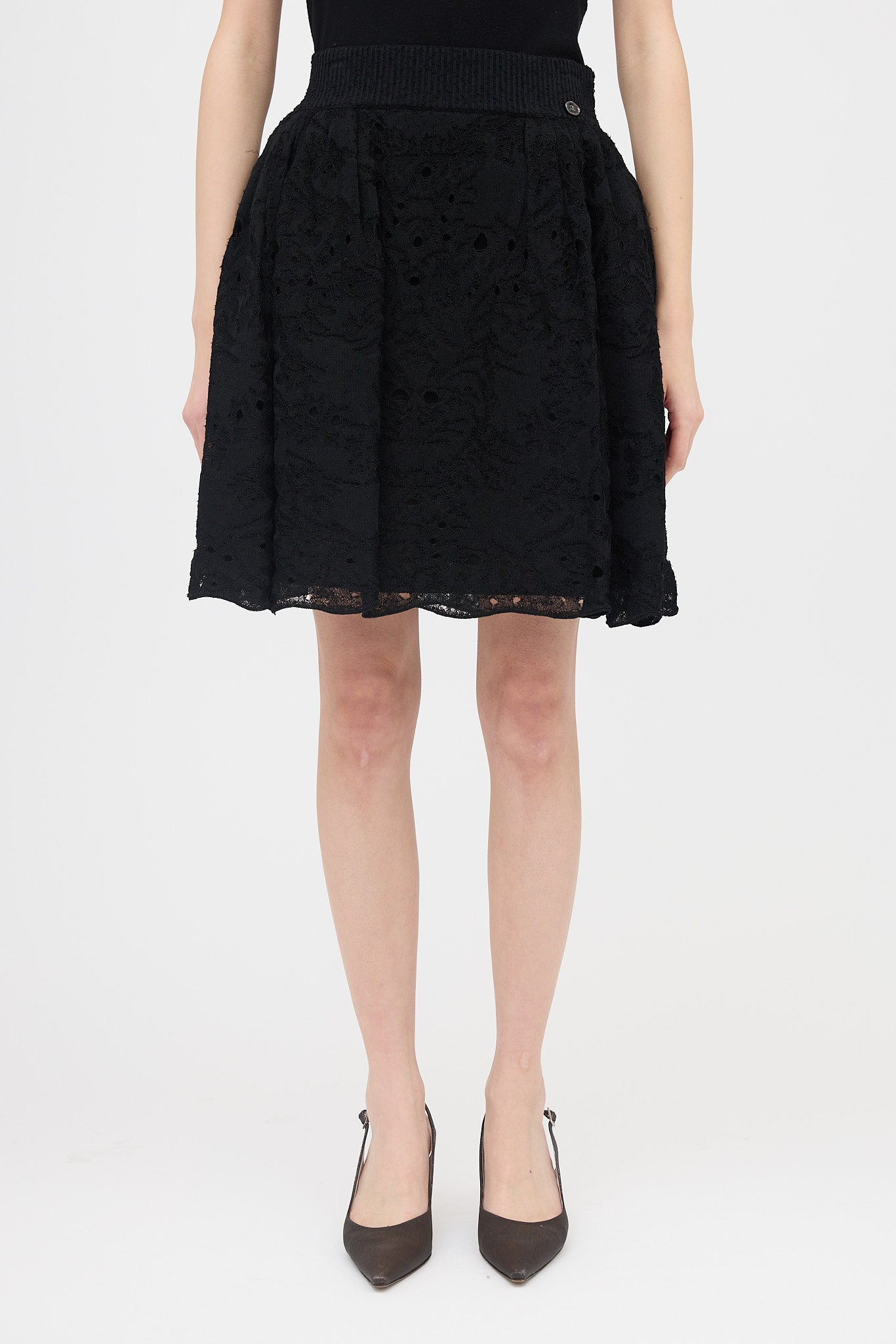 Chanel Knit Distressed Layered Skirt