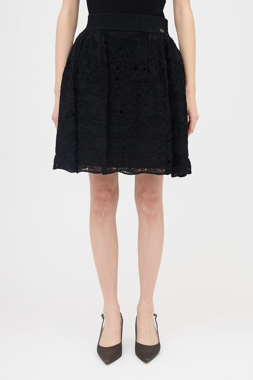 Chanel Knit Distressed Layered Skirt