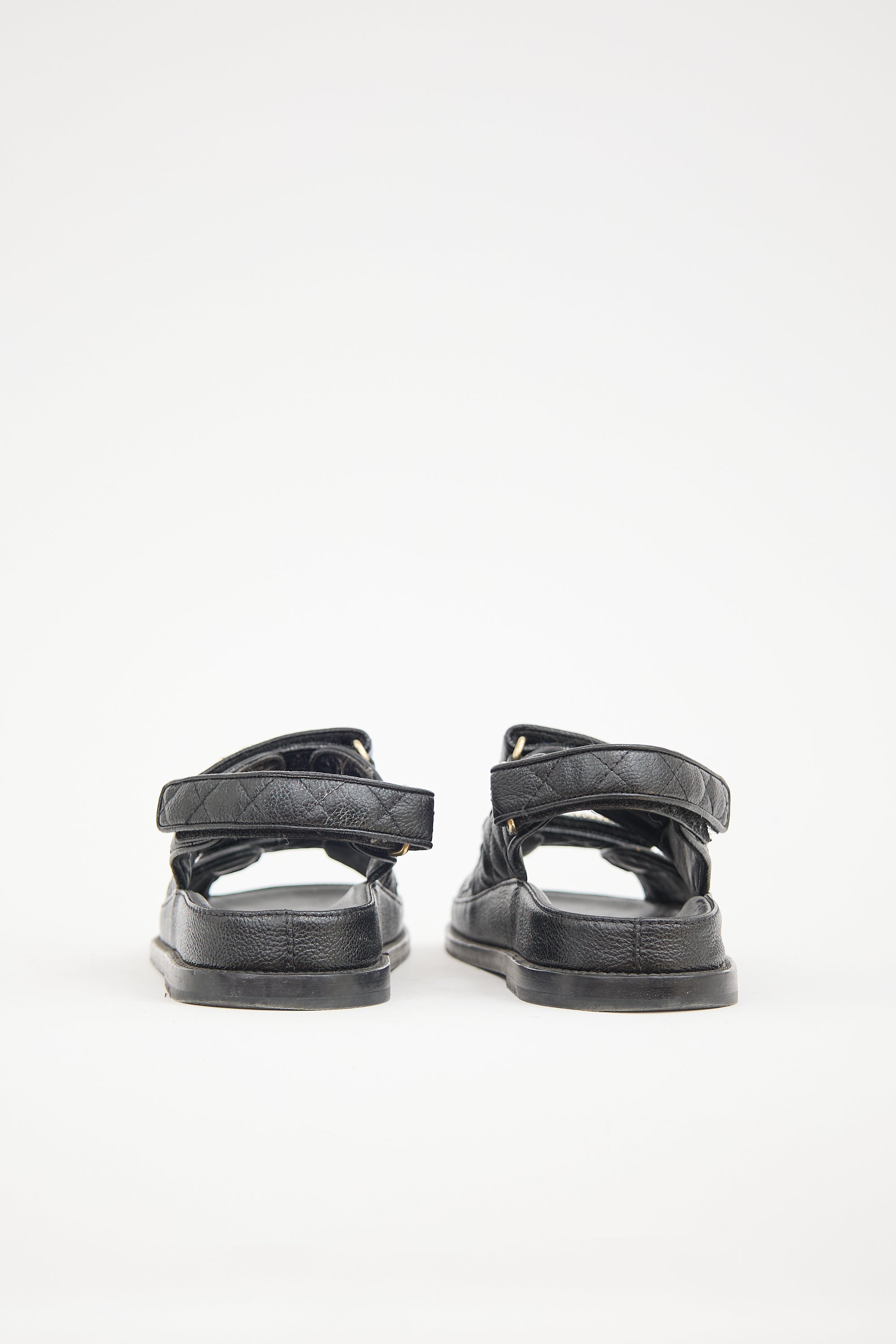 Chanel Quilted Leather CC Sandal