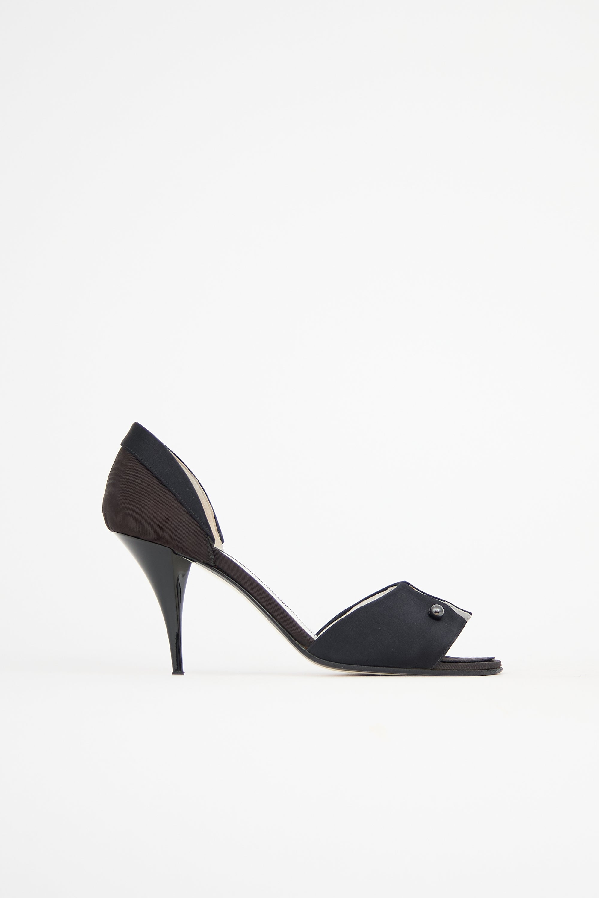 Chanel Satin Peep Toe Heel