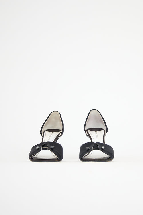 Chanel Satin Peep Toe Heel