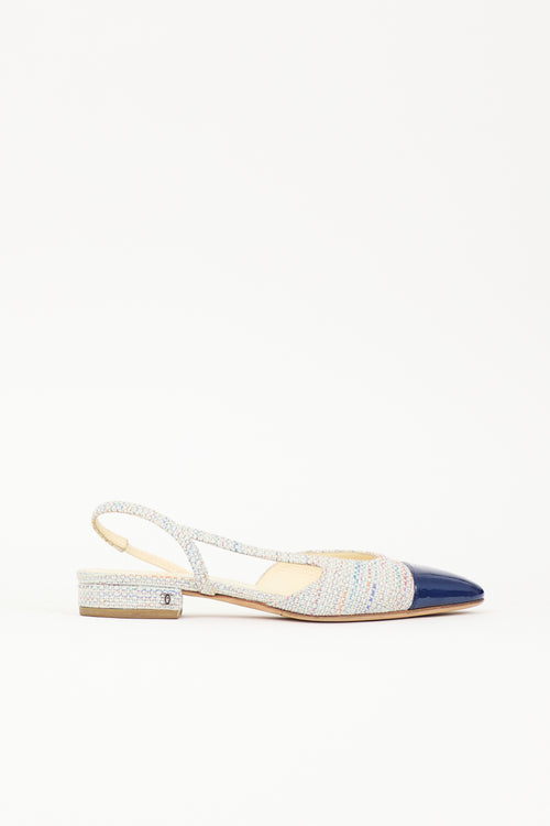 Chanel Tweed CC Slingback Heel
