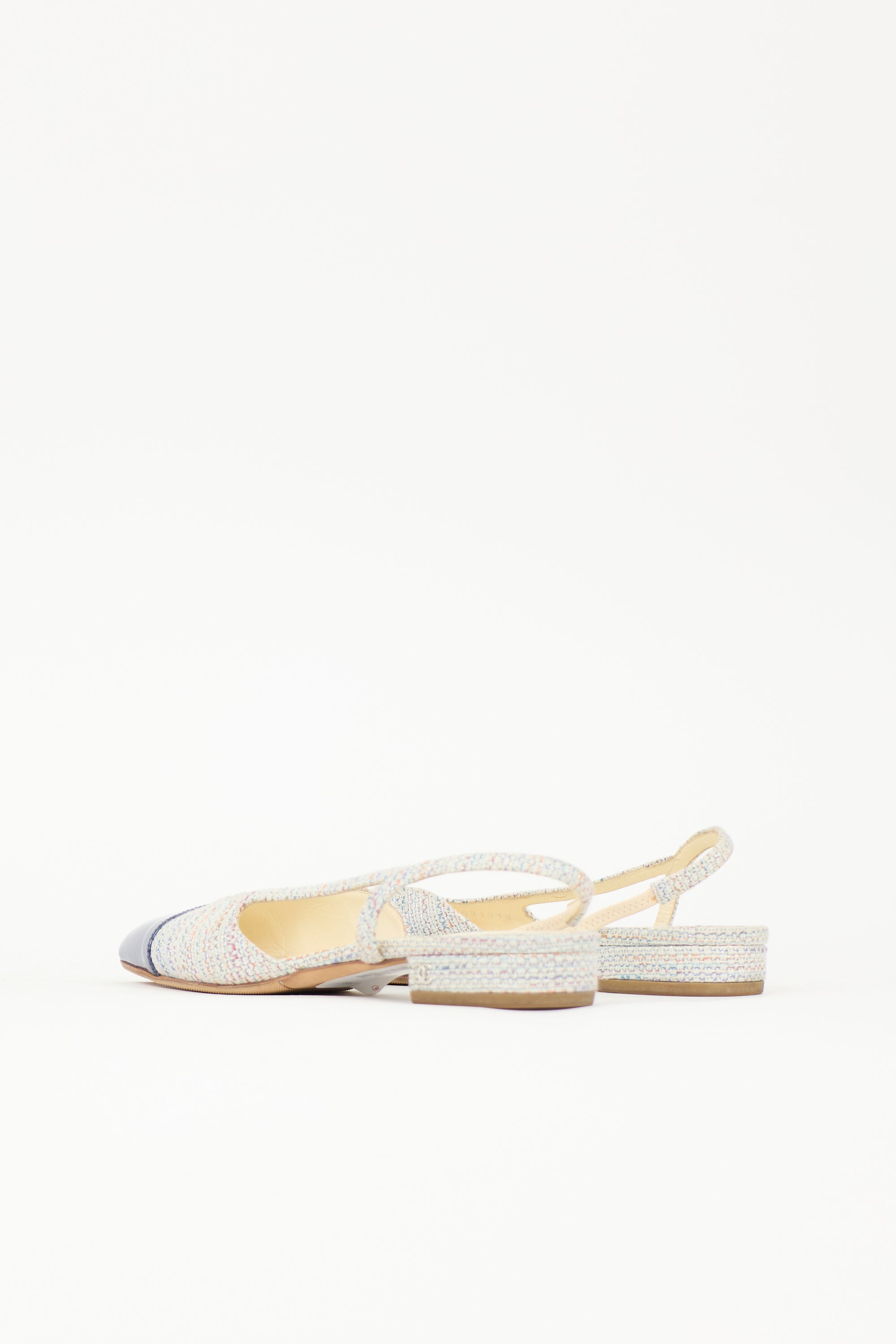 Chanel Tweed CC Slingback Heel
